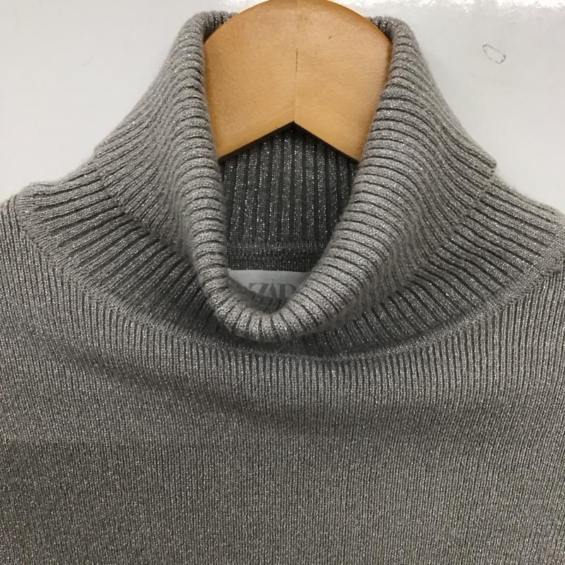 ザラ ZARA ニット、セーター 長袖 タートルネック 150cm 無地 灰 / グレー / gray ガールズ USED 古着 中古 10157479