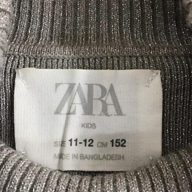 ザラ ZARA ニット、セーター 長袖 タートルネック 150cm 無地 灰 / グレー / gray ガールズ USED 古着 中古 10157479