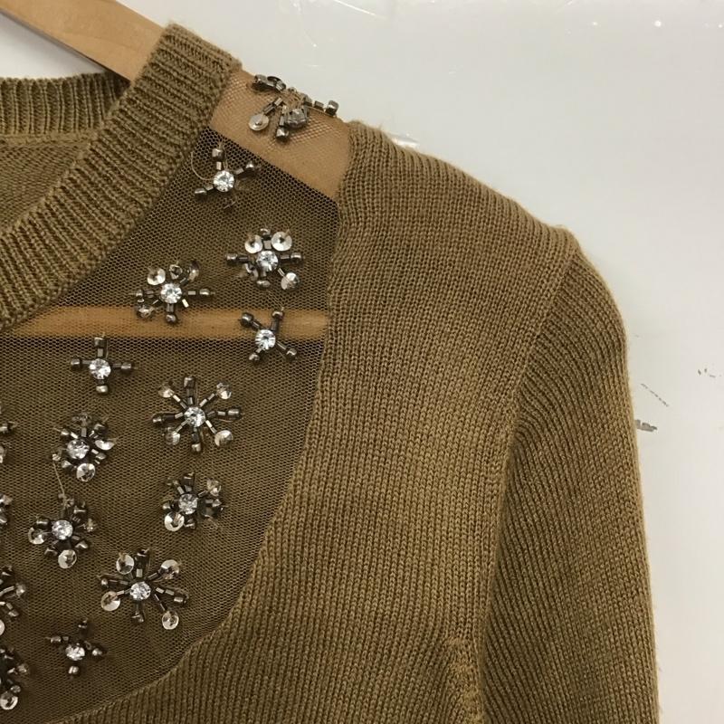 ザラ ZARA カーディガン 長袖 M 無地 ベージュ / ベージュ / beige レディース USED 古着 中古 10157480