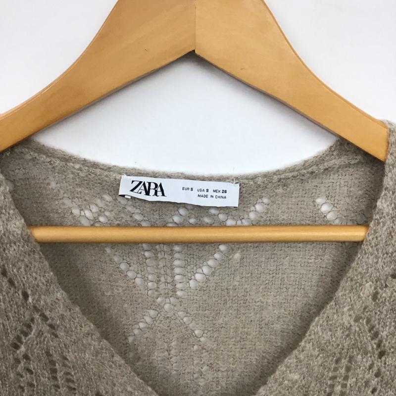 ザラ ZARA カーディガン 長袖 S 無地 ベージュ / ベージュ / beige レディース USED 古着 中古 10157481