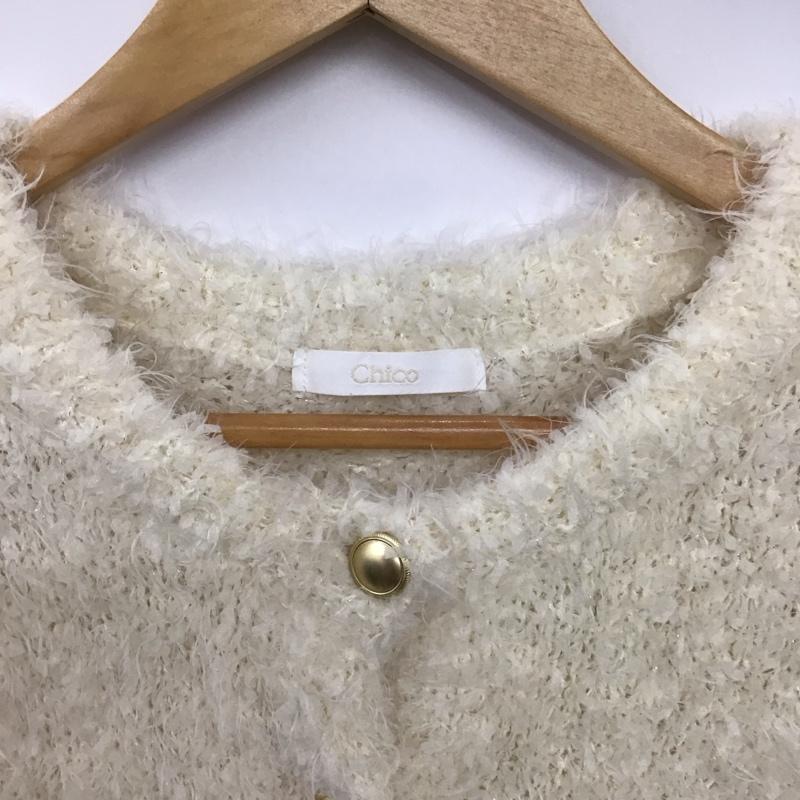 チコ CHICO カーディガン 半袖 FREE 無地 白 / ホワイト / white レディース USED 古着 中古 10157484