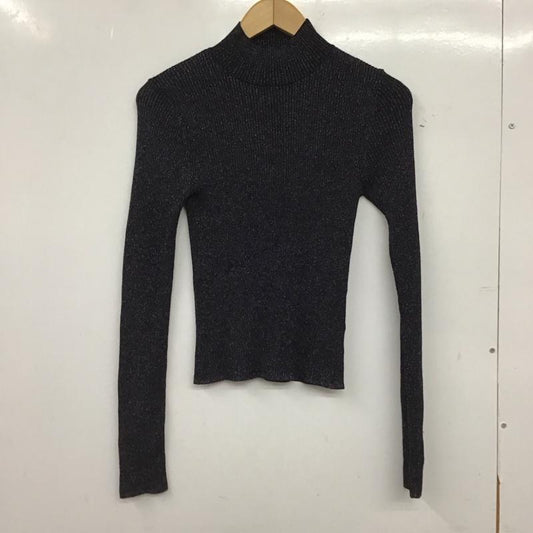 リリー ブラウン Lily Brown カットソー 長袖 LWNT235086 ラメニットハイネックプルオーバー ONE SIZE 無地 黒 / ブラック / black レディース USED 古着 中古 10157485