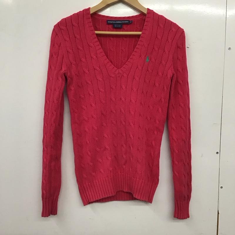 ラルフローレンスポーツ RALPH LAUREN SPORT ニット、セーター 長袖 XS 無地 桃 / ピンク / pink レディース USED 古着 中古 10157486