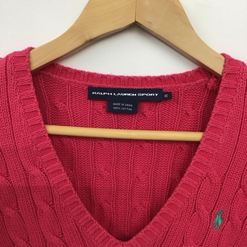 ラルフローレンスポーツ RALPH LAUREN SPORT ニット、セーター 長袖 XS 無地 桃 / ピンク / pink レディース USED 古着 中古 10157486