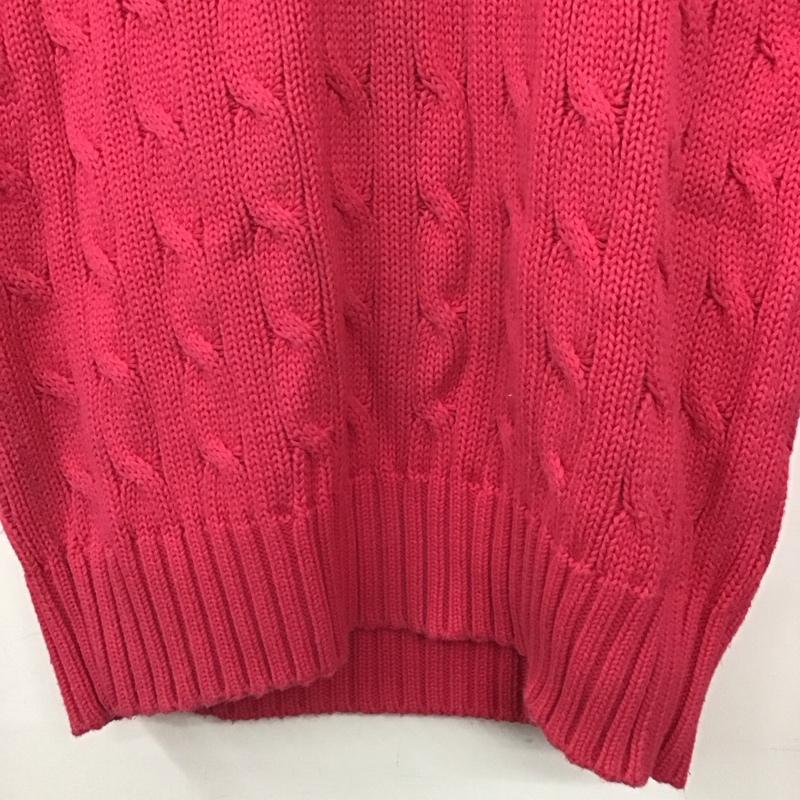 ラルフローレンスポーツ RALPH LAUREN SPORT ニット、セーター 長袖 XS 無地 桃 / ピンク / pink レディース USED 古着 中古 10157486