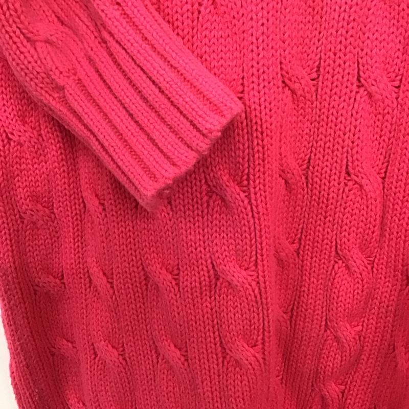 ラルフローレンスポーツ RALPH LAUREN SPORT ニット、セーター 長袖 XS 無地 桃 / ピンク / pink レディース USED 古着 中古 10157486