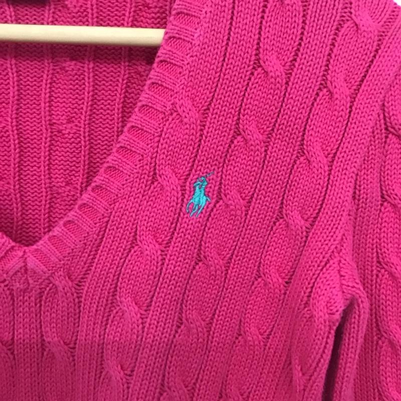 ラルフローレンスポーツ RALPH LAUREN SPORT ニット、セーター 長袖 XS 無地 桃 / ピンク / pink レディース USED 古着 中古 10157486