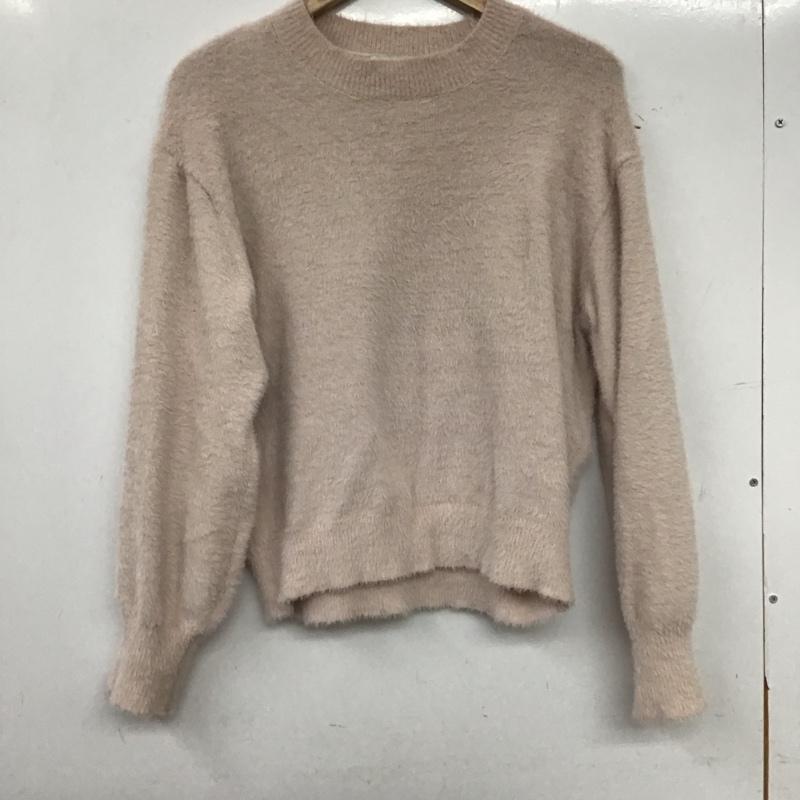 アースミュージックアンドエコロジー earth music&ecology ニット、セーター 長袖 FREE 無地 桃 / ピンク / pink レディース USED 古着 中古 10157487
