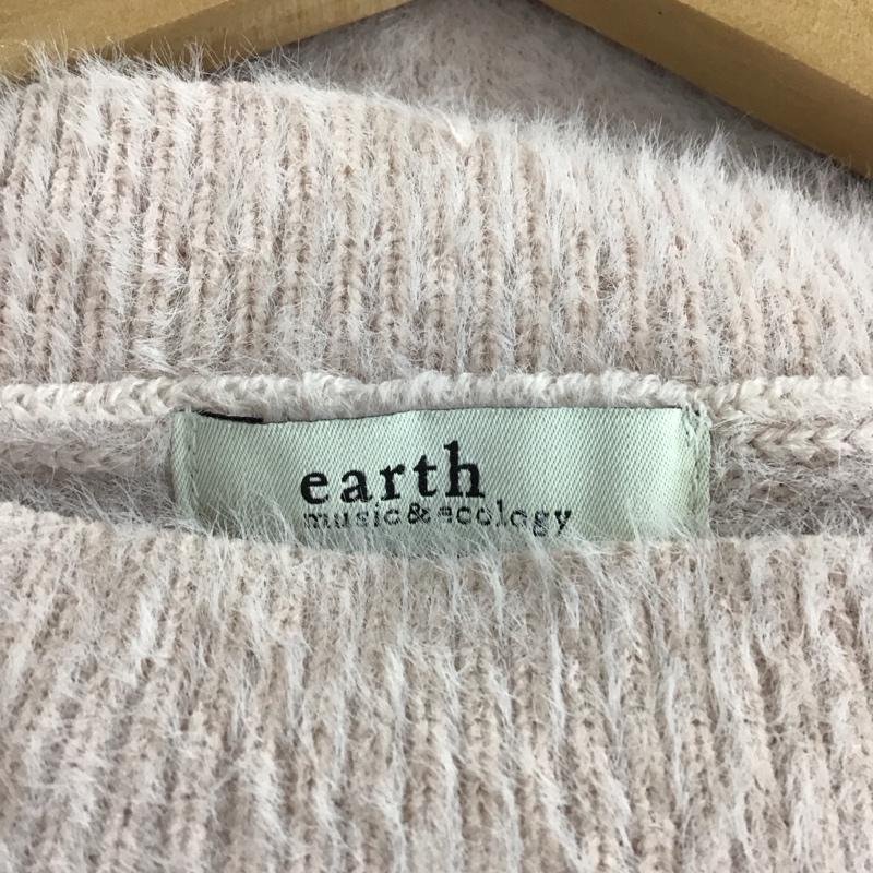 アースミュージックアンドエコロジー earth music&ecology ニット、セーター 長袖 FREE 無地 桃 / ピンク / pink レディース USED 古着 中古 10157487