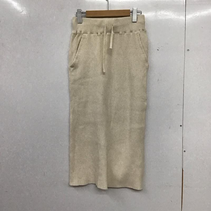 ローリーズファーム LOWRYS FARM スカート ひざ丈スカート M 無地 オフホワイト / オフホワイト / レディース USED 古着 中古 10157489