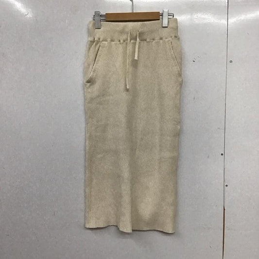 ローリーズファーム LOWRYS FARM スカート ひざ丈スカート M 無地 オフホワイト / オフホワイト / レディース USED 古着 中古 10157489