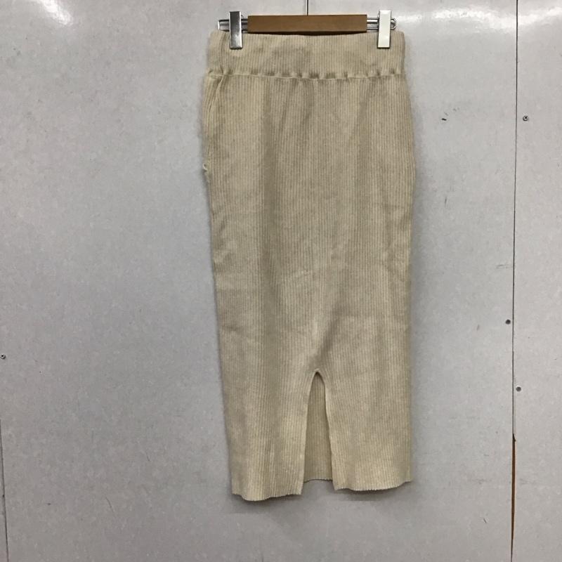 ローリーズファーム LOWRYS FARM スカート ひざ丈スカート M 無地 オフホワイト / オフホワイト / レディース USED 古着 中古 10157489