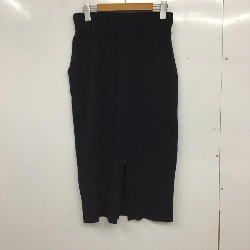 ローリーズファーム LOWRYS FARM スカート ロングスカート M 無地 黒 / ブラック / black レディース USED 古着 中古 10157491