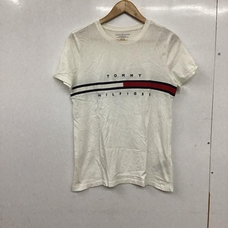 トミーヒルフィガー TOMMY HILFIGER Tシャツ 半袖 S ロゴ、文字 白 / ホワイト / white メンズ USED 古着 中古 10157512