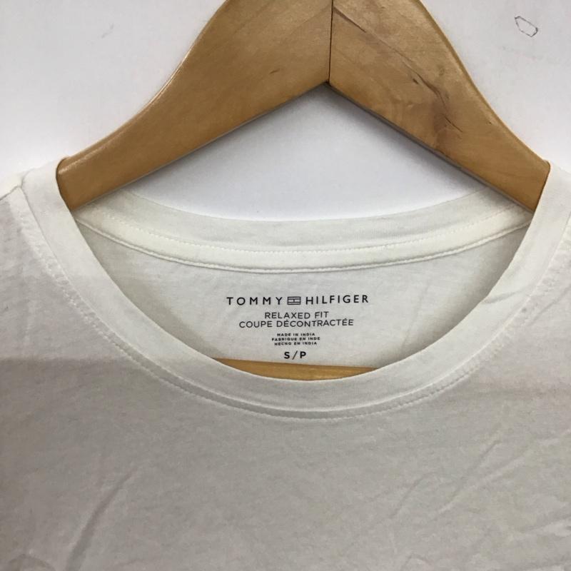 トミーヒルフィガー TOMMY HILFIGER Tシャツ 半袖 S ロゴ、文字 白 / ホワイト / white メンズ USED 古着 中古 10157512