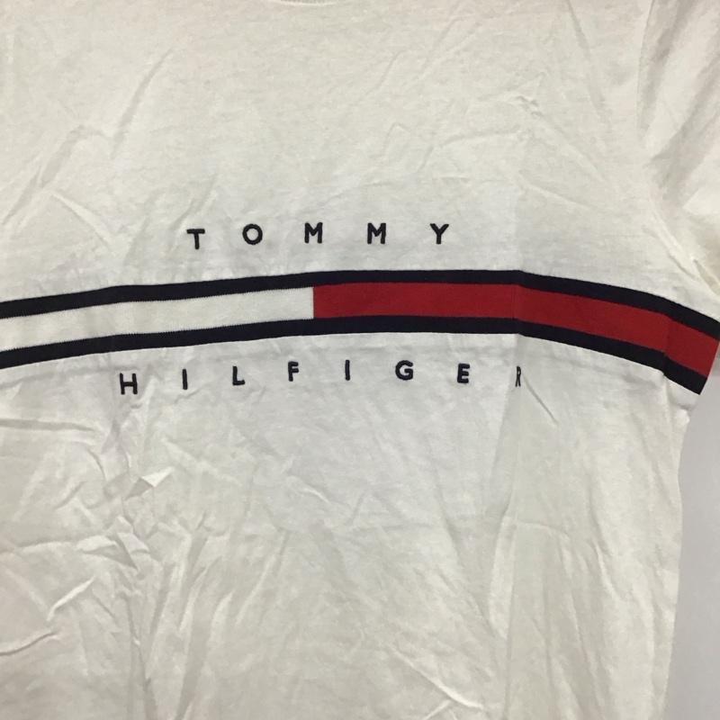 トミーヒルフィガー TOMMY HILFIGER Tシャツ 半袖 S ロゴ、文字 白 / ホワイト / white メンズ USED 古着 中古 10157512