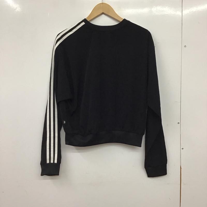 アディダス adidas カットソー 長袖 ロゴ、文字 黒 / ブラック / black レディース USED 古着 中古 10157513