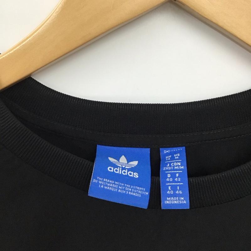 アディダス adidas カットソー 長袖 ロゴ、文字 黒 / ブラック / black レディース USED 古着 中古 10157513