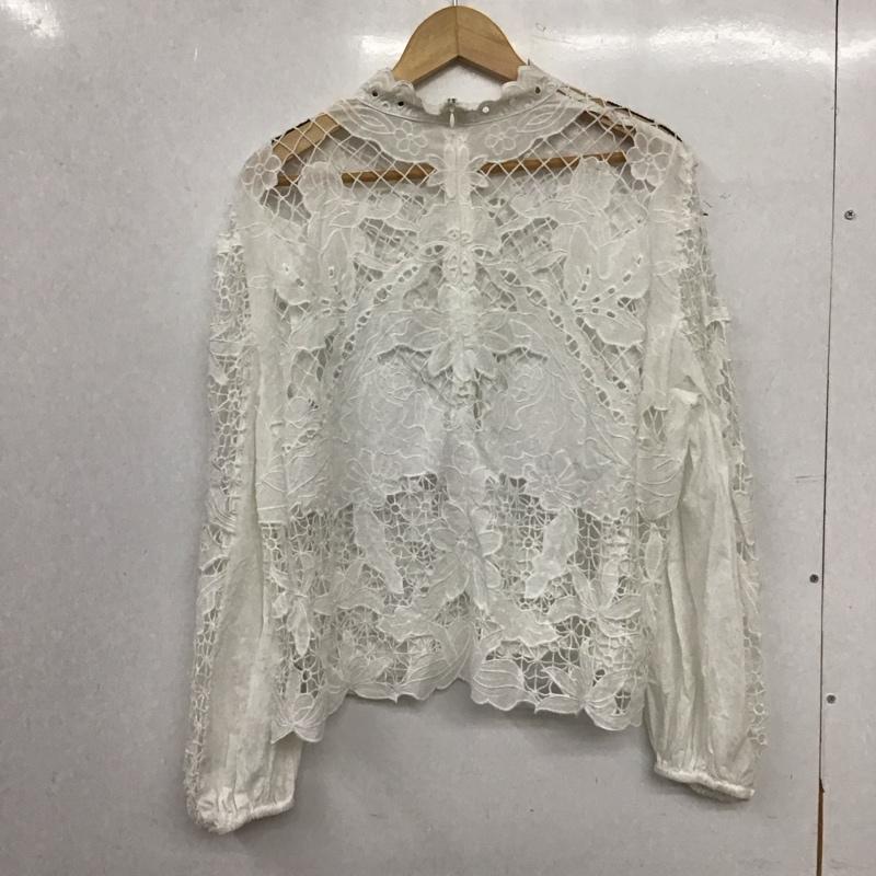 ザラ ZARA カットソー 長袖 XL 無地 白 / ホワイト / white レディース USED 古着 中古 10157514