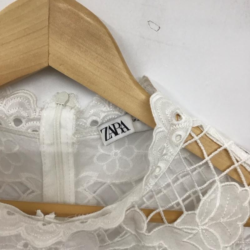 ザラ ZARA カットソー 長袖 XL 無地 白 / ホワイト / white レディース USED 古着 中古 10157514