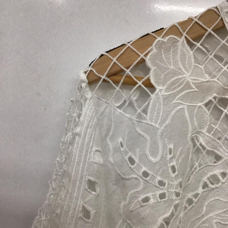 ザラ ZARA カットソー 長袖 XL 無地 白 / ホワイト / white レディース USED 古着 中古 10157514