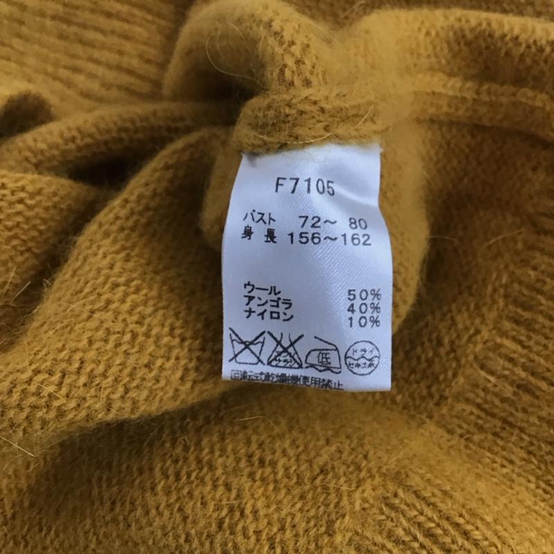 フレッドペリー FRED PERRY ニット、セーター 長袖 8 無地 マスタード / マスタード / レディース USED 古着 中古 10157516