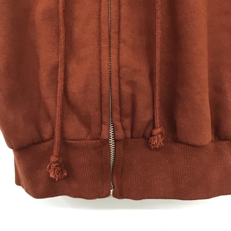 ザラ ZARA パーカー 半袖 ノースリーブ M 無地 茶 / ブラウン / brown レディース USED 古着 中古 10157518