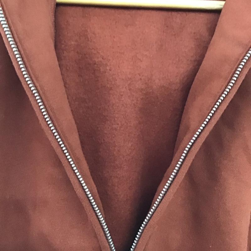 ザラ ZARA パーカー 半袖 ノースリーブ M 無地 茶 / ブラウン / brown レディース USED 古着 中古 10157518