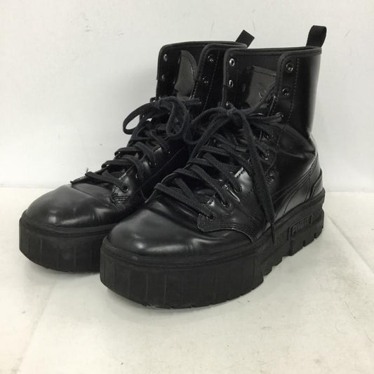 プーマ PUMA ブーツ ショートブーツ 388611-01 MAYZE BOOT DUA LIPA 25.5cm 25.5cm ロゴ、文字 黒 / ブラック / black レディース USED 古着 中古 10157520