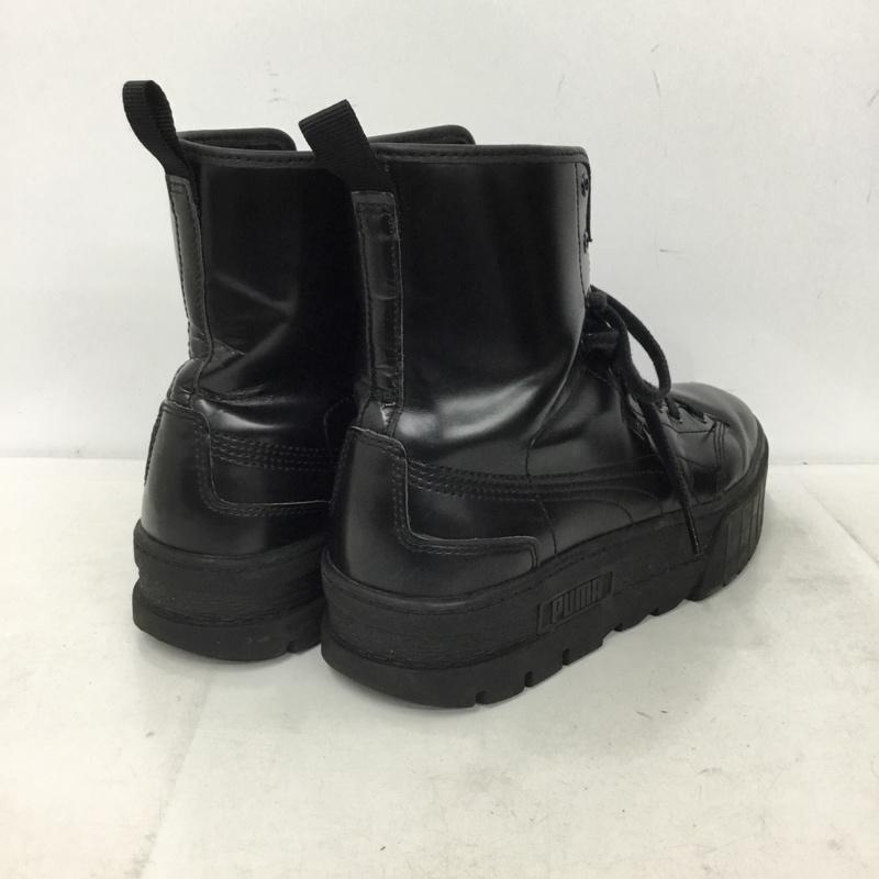 プーマ PUMA ブーツ ショートブーツ 388611-01 MAYZE BOOT DUA LIPA 25.5cm 25.5cm ロゴ、文字 黒 / ブラック / black レディース USED 古着 中古 10157520