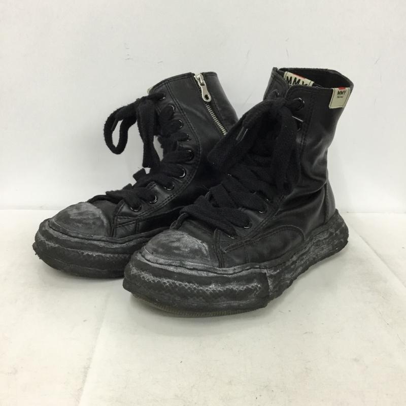 メゾンミハラヤスヒロ Maison MIHARA YASUHIRO スニーカー スニーカー A14FW727 ハイカット サイドファスナー 39 無地 黒 / ブラック / black メンズ USED 古着 中古 10157522