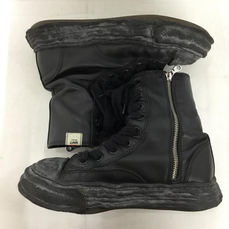 メゾンミハラヤスヒロ Maison MIHARA YASUHIRO スニーカー スニーカー A14FW727 ハイカット サイドファスナー 39 無地 黒 / ブラック / black メンズ USED 古着 中古 10157522