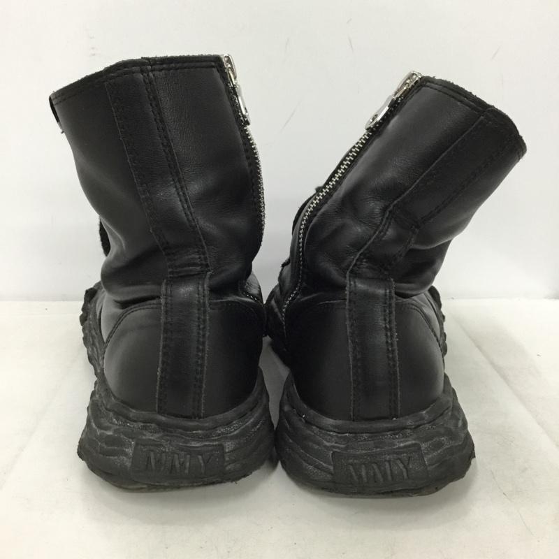 メゾンミハラヤスヒロ Maison MIHARA YASUHIRO スニーカー スニーカー A14FW727 ハイカット サイドファスナー 39 無地 黒 / ブラック / black メンズ USED 古着 中古 10157522