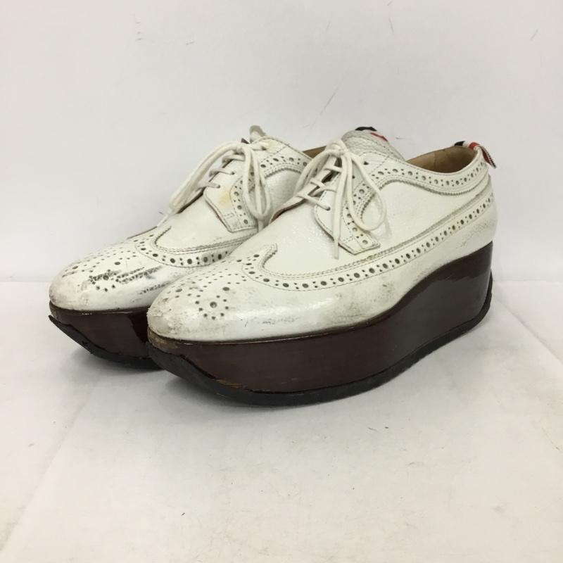 トムブラウン THOM BROWNE カジュアルシューズ カジュアルシューズ プラットフォームシューズ 厚底 レースアップシューズ 39.5  白 / ホワイト / white メンズ USED 古着 中古 10157523