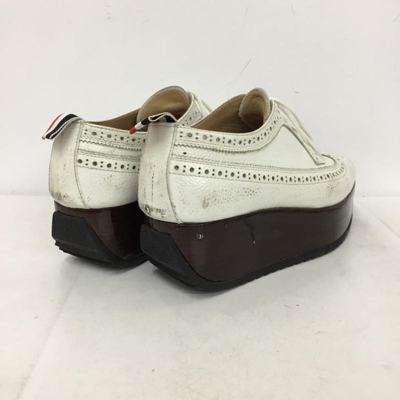 トムブラウン THOM BROWNE カジュアルシューズ カジュアルシューズ プラットフォームシューズ 厚底 レースアップシューズ 39.5  白 / ホワイト / white メンズ USED 古着 中古 10157523