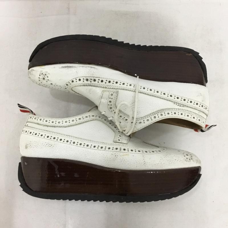 トムブラウン THOM BROWNE カジュアルシューズ カジュアルシューズ プラットフォームシューズ 厚底 レースアップシューズ 39.5  白 / ホワイト / white メンズ USED 古着 中古 10157523