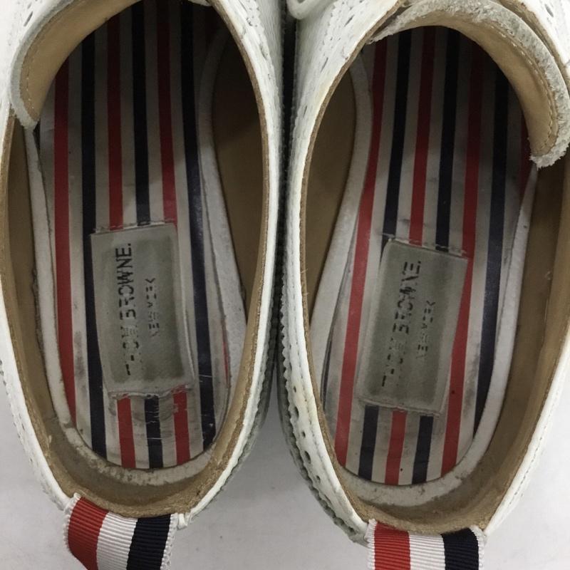 トムブラウン THOM BROWNE カジュアルシューズ カジュアルシューズ プラットフォームシューズ 厚底 レースアップシューズ 39.5  白 / ホワイト / white メンズ USED 古着 中古 10157523