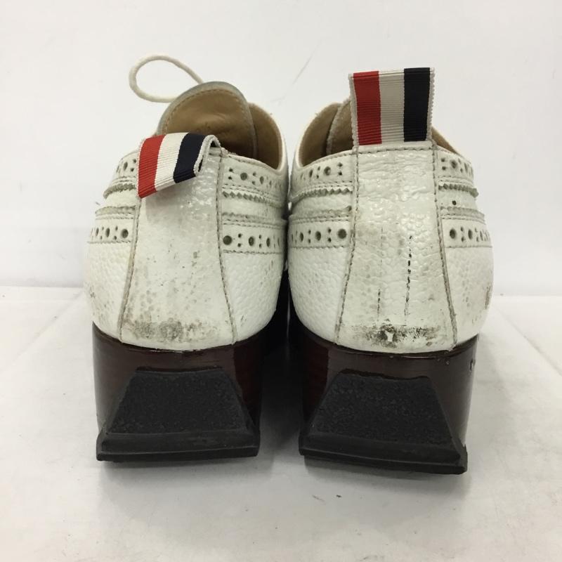 トムブラウン THOM BROWNE カジュアルシューズ カジュアルシューズ プラットフォームシューズ 厚底 レースアップシューズ 39.5  白 / ホワイト / white メンズ USED 古着 中古 10157523
