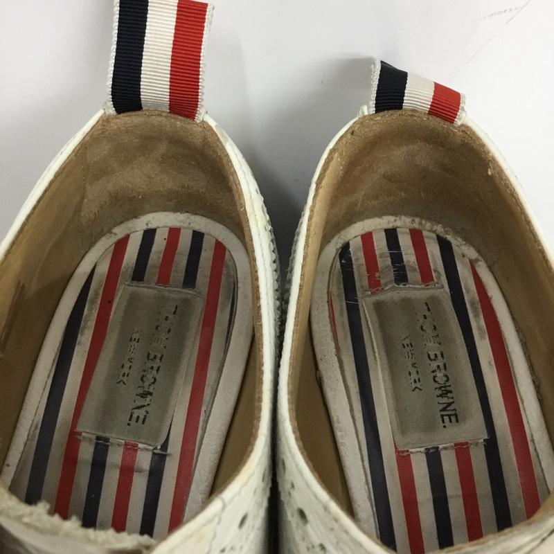 トムブラウン THOM BROWNE カジュアルシューズ カジュアルシューズ プラットフォームシューズ 厚底 レースアップシューズ 39.5  白 / ホワイト / white メンズ USED 古着 中古 10157523