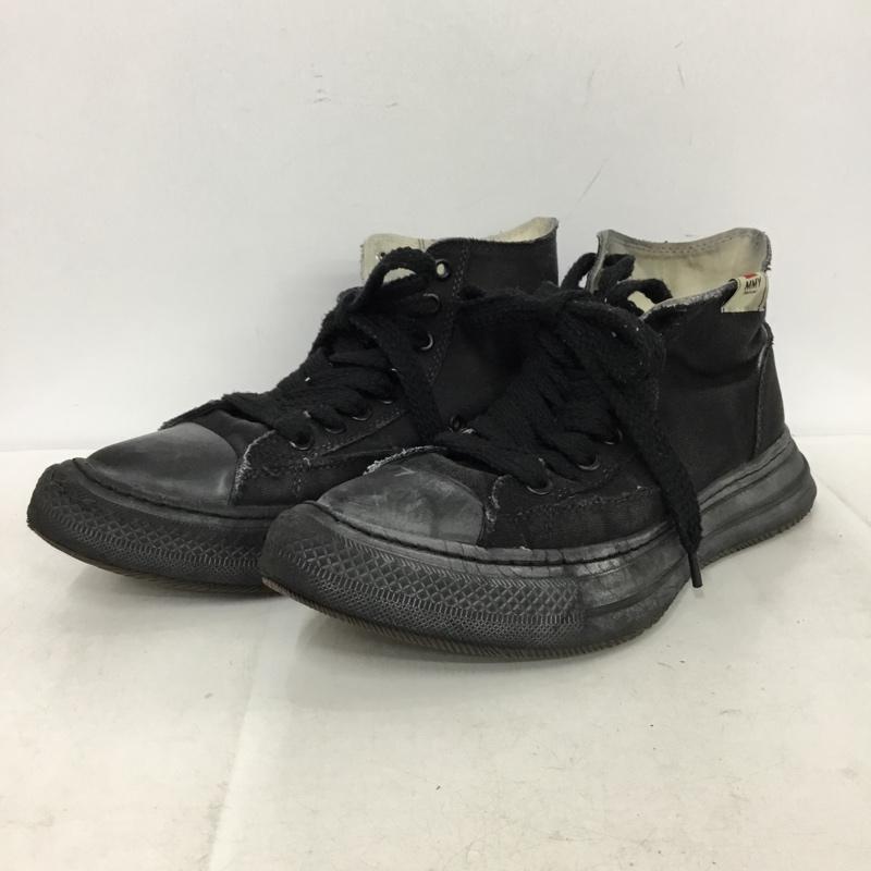メゾンミハラヤスヒロ Maison MIHARA YASUHIRO スニーカー スニーカー B13FW701 YUCCA OG Sole Over-dyed Canvas High-top ハイカット 40 ロゴ、文字 黒 / ブラック / black メンズ USED 古着 中古 10157525