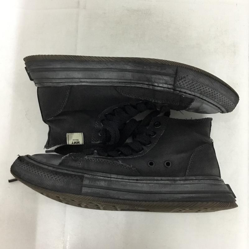 メゾンミハラヤスヒロ Maison MIHARA YASUHIRO スニーカー スニーカー B13FW701 YUCCA OG Sole Over-dyed Canvas High-top ハイカット 40 ロゴ、文字 黒 / ブラック / black メンズ USED 古着 中古 10157525