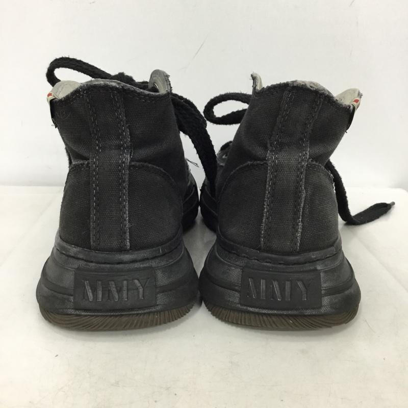 メゾンミハラヤスヒロ Maison MIHARA YASUHIRO スニーカー スニーカー B13FW701 YUCCA OG Sole Over-dyed Canvas High-top ハイカット 40 ロゴ、文字 黒 / ブラック / black メンズ USED 古着 中古 10157525
