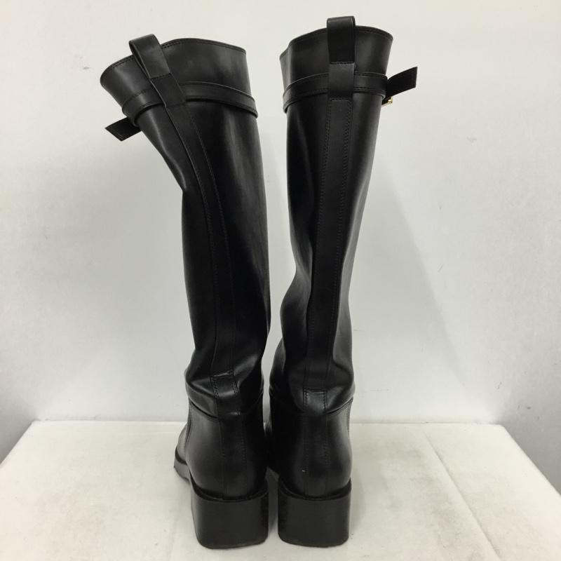 ザラ ZARA ブーツ ロングブーツ 2055 610 800 バックル付き乗馬ブーツ EUR39 無地 黒 / ブラック / black レディース USED 古着 中古 10157526
