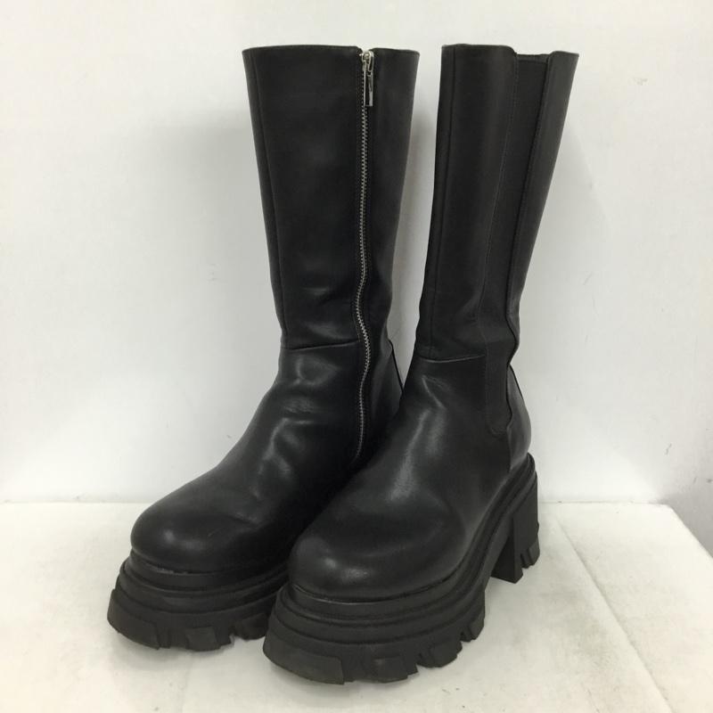 ステュディオス STUDIOUS ブーツ 一般 サイドゴアブーツ サイドファスナー 2 無地 黒 / ブラック / black レディース USED 古着 中古 10157528
