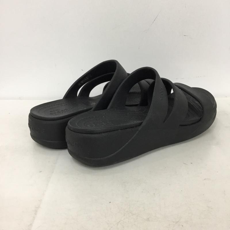 クロックス crocs サンダル サンダル 206304 ウェッジヒールサンダル W9 ロゴ、文字 黒 / ブラック / black レディース USED 古着 中古 10157529