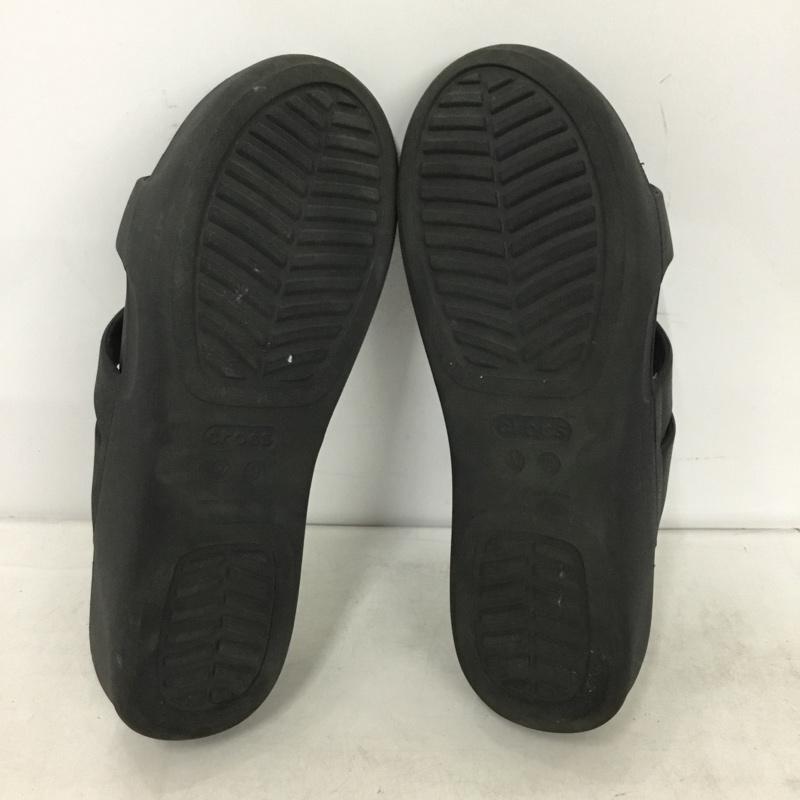 クロックス crocs サンダル サンダル 206304 ウェッジヒールサンダル W9 ロゴ、文字 黒 / ブラック / black レディース USED 古着 中古 10157529