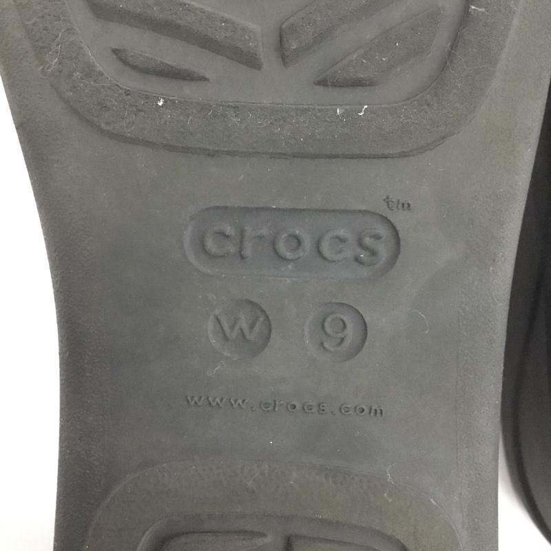 クロックス crocs サンダル サンダル 206304 ウェッジヒールサンダル W9 ロゴ、文字 黒 / ブラック / black レディース USED 古着 中古 10157529