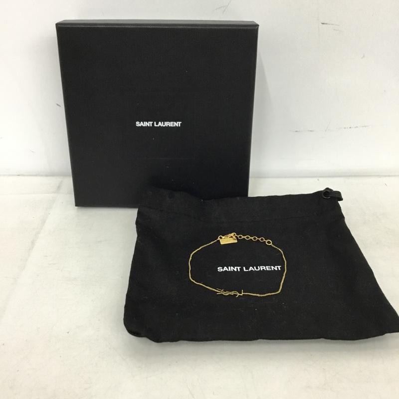 サンローラン SAINTLAURENT アクセサリー ブレスレット、バングル YSLモノグラムチャーム チェーンブレスレット カサンドラ チャームブレスレット ロゴ、文字 金 / ゴールド / gold color レディース USED 古着 中古 10157538