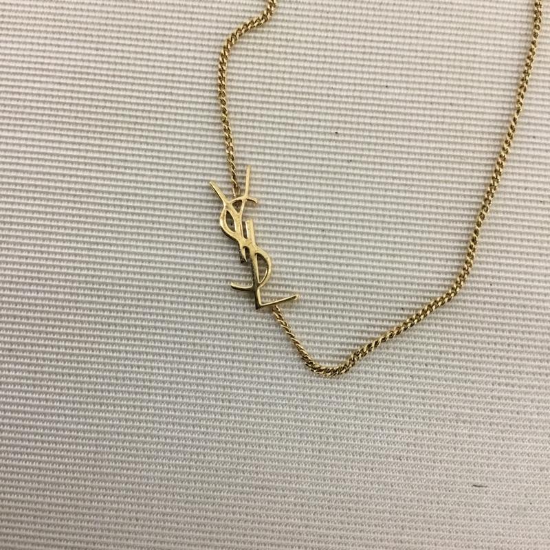 サンローラン SAINTLAURENT アクセサリー ブレスレット、バングル YSLモノグラムチャーム チェーンブレスレット カサンドラ チャームブレスレット ロゴ、文字 金 / ゴールド / gold color レディース USED 古着 中古 10157538