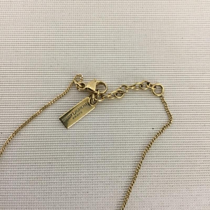 サンローラン SAINTLAURENT アクセサリー ブレスレット、バングル YSLモノグラムチャーム チェーンブレスレット カサンドラ チャームブレスレット ロゴ、文字 金 / ゴールド / gold color レディース USED 古着 中古 10157538